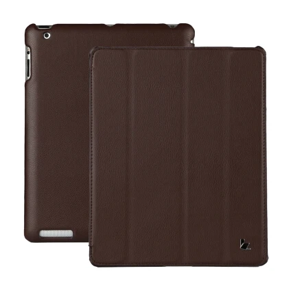 Jisoncase для ipad 4 3 2 ipad Чехол флип-чехол Подставка для планшета дизайнерские ультра тонкие кожаные чехлы и чехол s ipad 9,7 чехол - Цвет: Коричневый