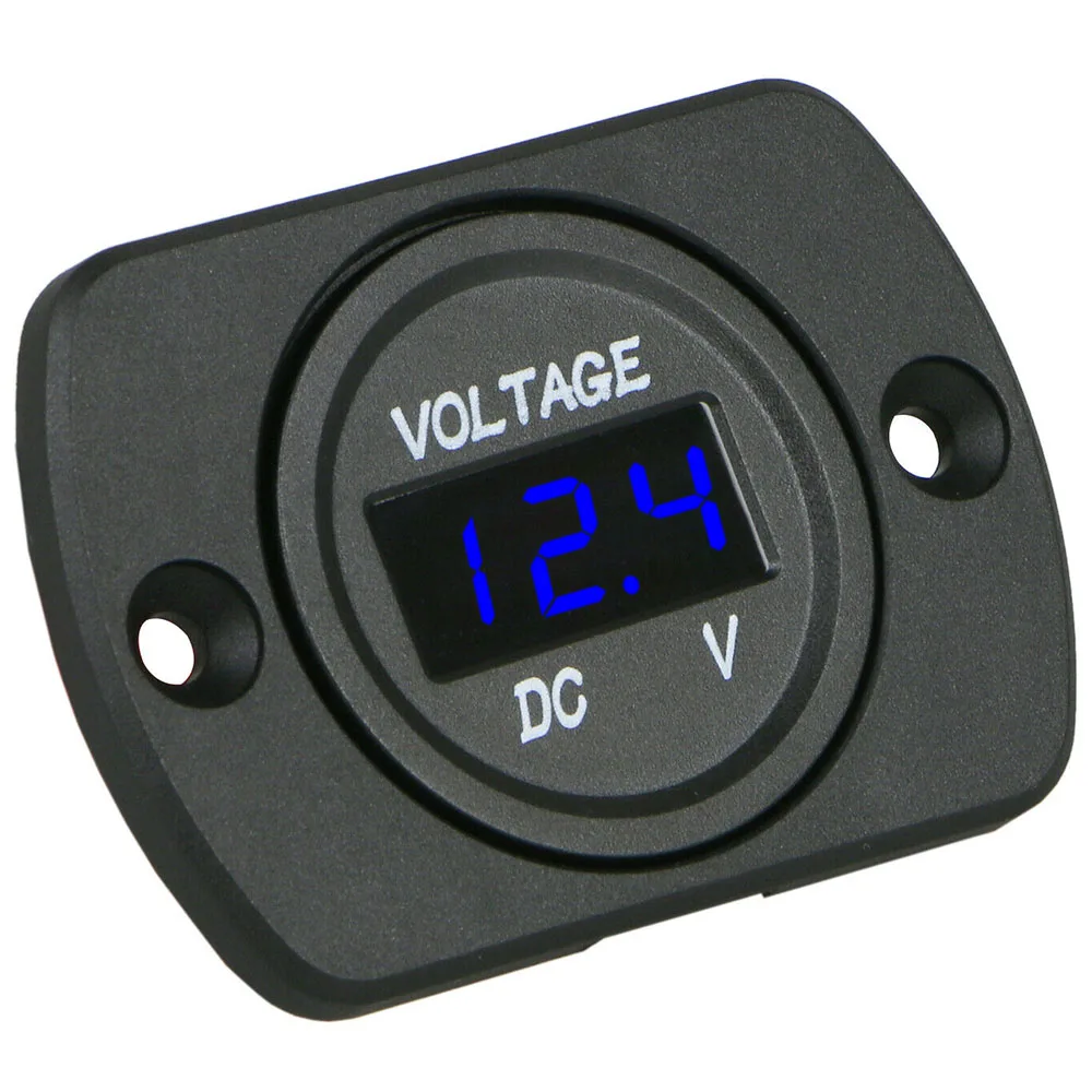 

For 12V-24V Vehicles 1pc Blue LED Digital Voltmeter Panel Professional Car Motorcycle Voltage Meter Mayitr