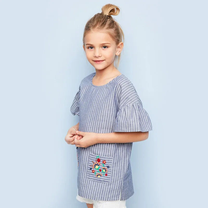 Buy Fashion Girls Embroidery T Shirts Summer Kids