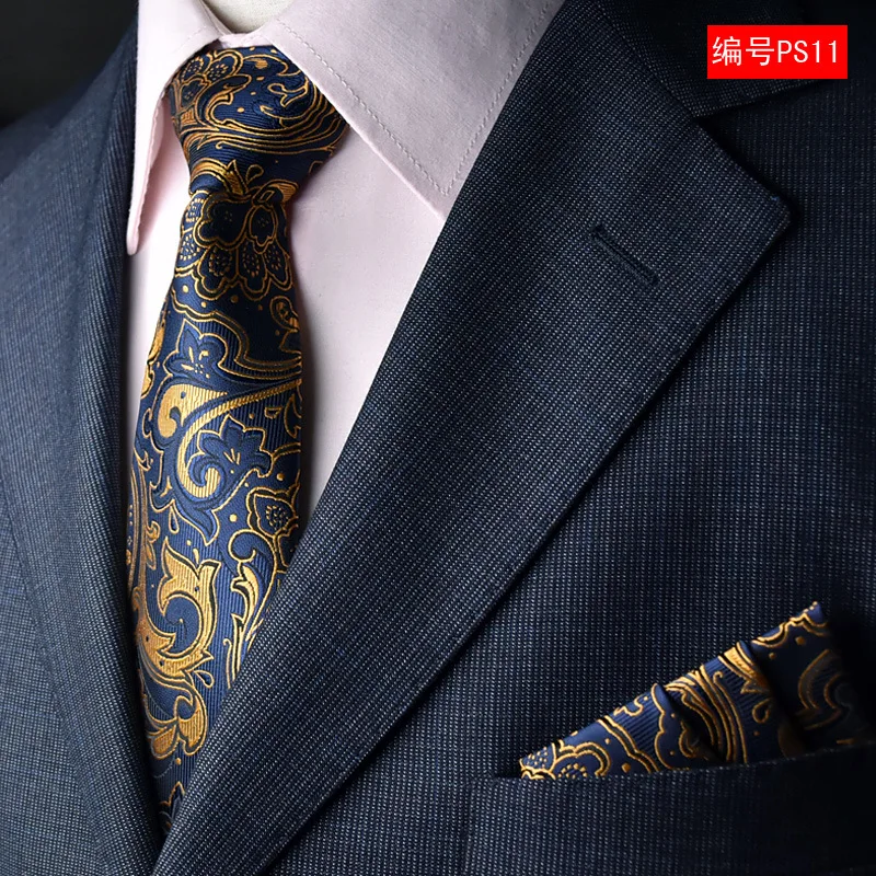 50 шт./партия) Фабричный классический мужской Шелковый роскошный свадебный комплект галстуков(платок и галстук) Карманный квадратный галстук