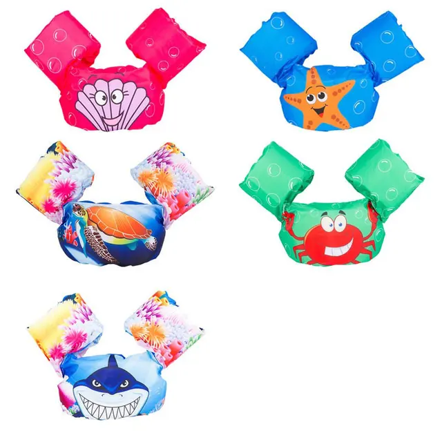 Special Price Kids Swimming Equipment Cartoon Arm Float With Belt Swimming Training Inflatable Ring 10-30kg Baby Swimming Pool Accessories