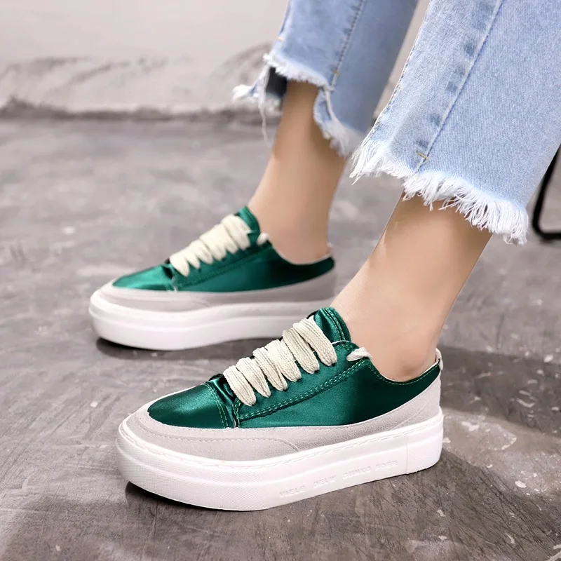 

Spring Womens casual shoes 2019 Fashion Creepers Shoes Women Flats Loafers Ladies Lace-Up Platform Shoes