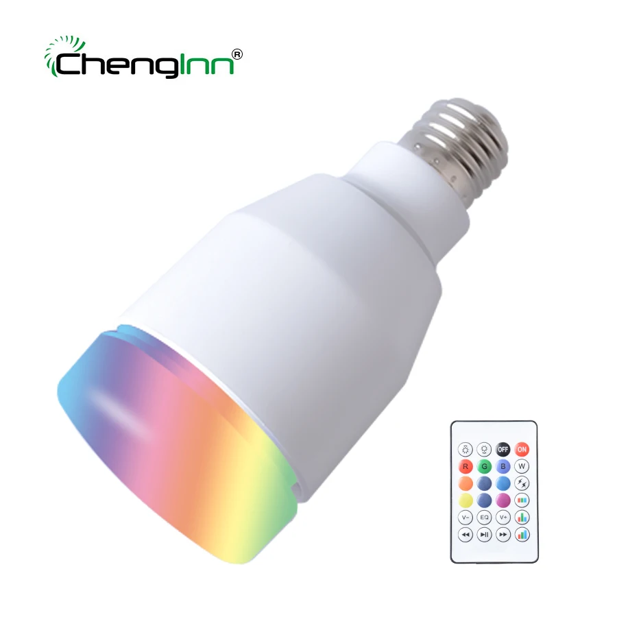 

High quality E27 Wireless Bluetooth Speaker Bulb Music Playing LED Bulb RGB Colorful Dimmable 7W Bulb LED Lampada Holiday Light