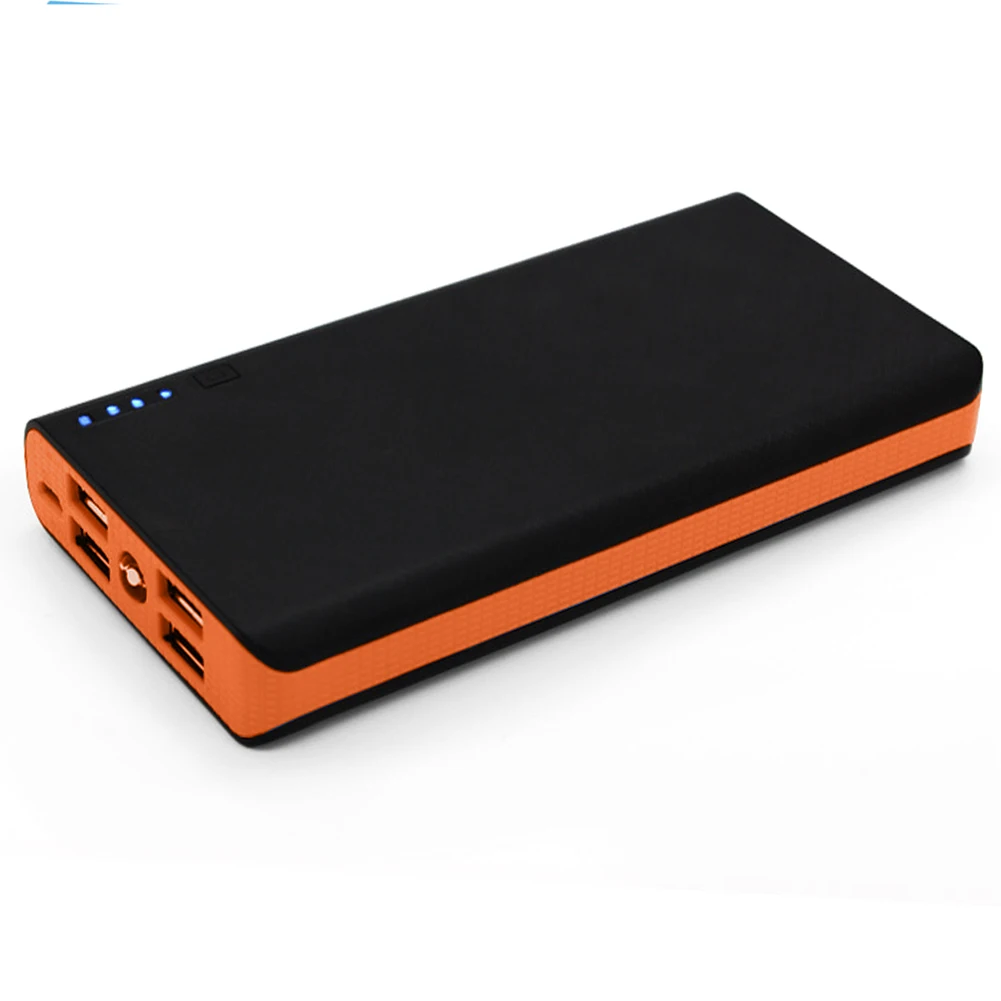 

Plastic Power Bank External Portable Charger Profession Storage Led 4 USB Ports Bracelet Case Box DIY Mobile Travel Smart Button