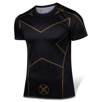 

2016NEW X-Men Apocalypse Short-sleeved O-neck t-shirt men cos anime deadpool t shirts Tight-fitting fitness men t shirt