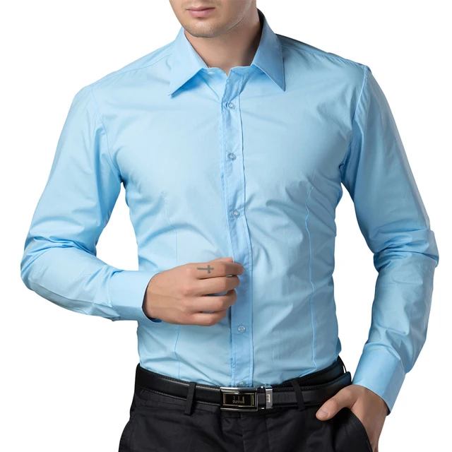 light blue long sleeve dress shirt