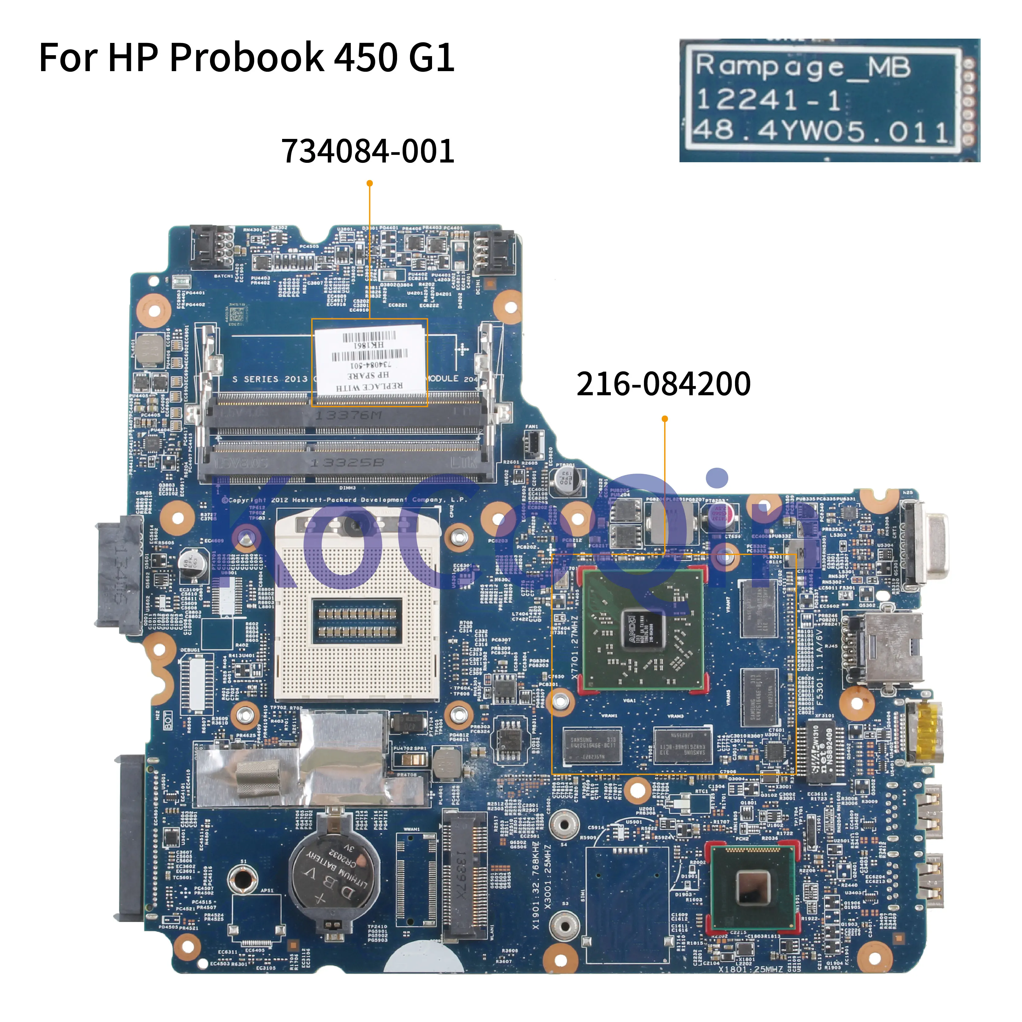 KoCoQin материнская плата для ноутбука hp Probook 440 G1 450 G1 материнская плата 12241-1 734084-001 734084-501 SR17D 216-084200