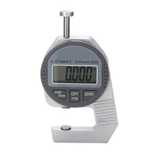 Толщиномер индикаторный электронный с плоской головкой 0- 12.7 мм(0,5 дюймов) / 0.01 мм(0,0005 дюймов) цифровой толщиномер ручной стрелочный стенкомер измерительные приборы для измерения толщины листовых материалов