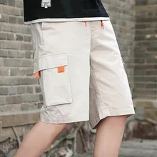 Мужские шорты Карго Harajuku плюс размер мужские повседневные шорты хлопок на открытом воздухе хип хоп Шорты Мужские Пляжные мешковатые короткие брюки T604