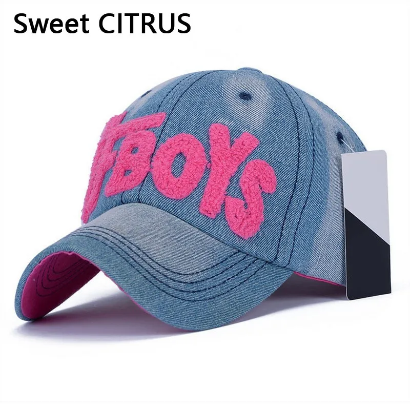 Dulce cítricos TF Denim Snapback sombreros de otoño de los hombres de verano las mujeres gorra de béisbol Golf bloqueador solar Baseball Casquette de Hockey de tapas