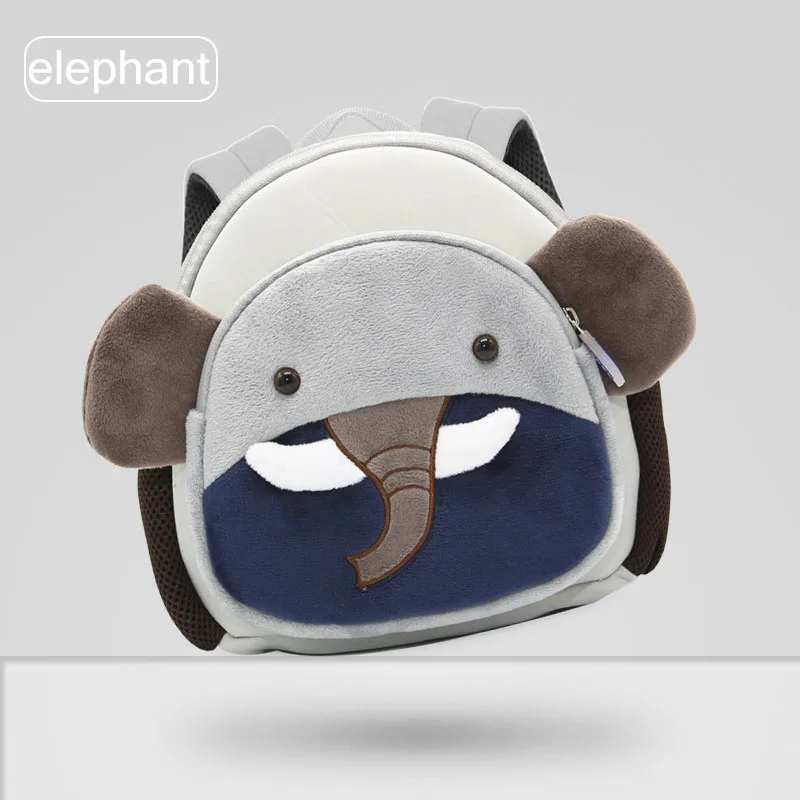 elephant 3D Детская плюшевая сумка с героями мультфильмов, рюкзаки с единорогом для девочек и мальчиков, модная школьная сумка с изображением Льва, подарки для младенцев, детский сад, Детская сумка с защитой от потери - Цвет: elephant