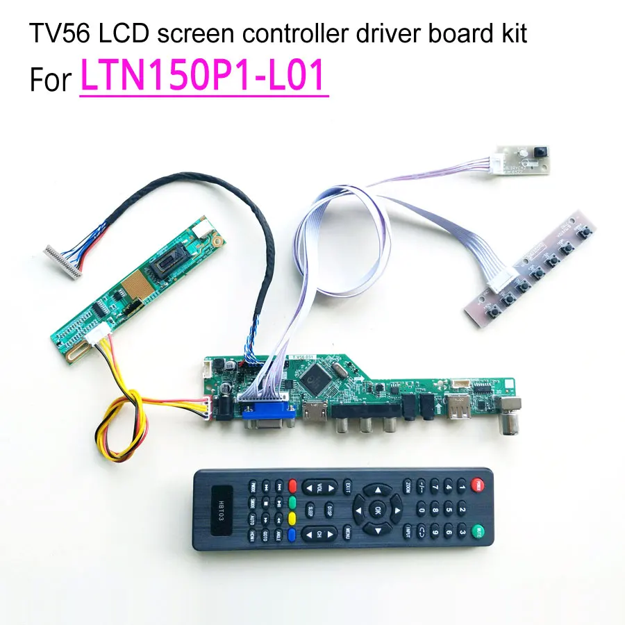 

For LTN150P1-L01 laptop LCD screen 60Hz 1400*1050 CCFL 1-lamp LVDS 20pin 15" HDMI/VGA/AV/USB/RF TV56 controller driver board kit