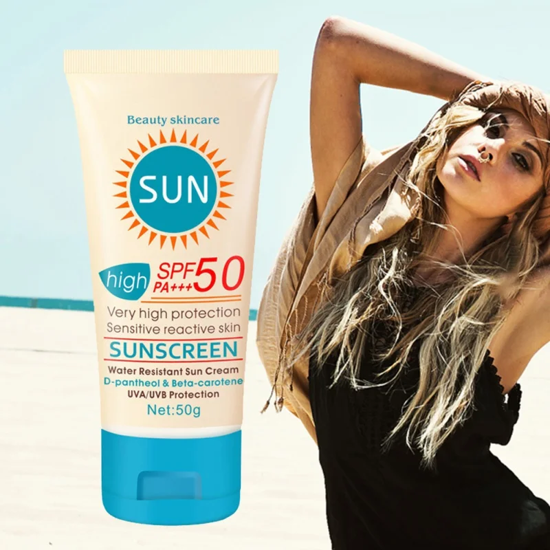 

SPF50PA+++ Whitening Sunscreen Cream Green Tea Facial Body Cream Waterproof Sunblock Lotion Moisturizing Face Cream 50g