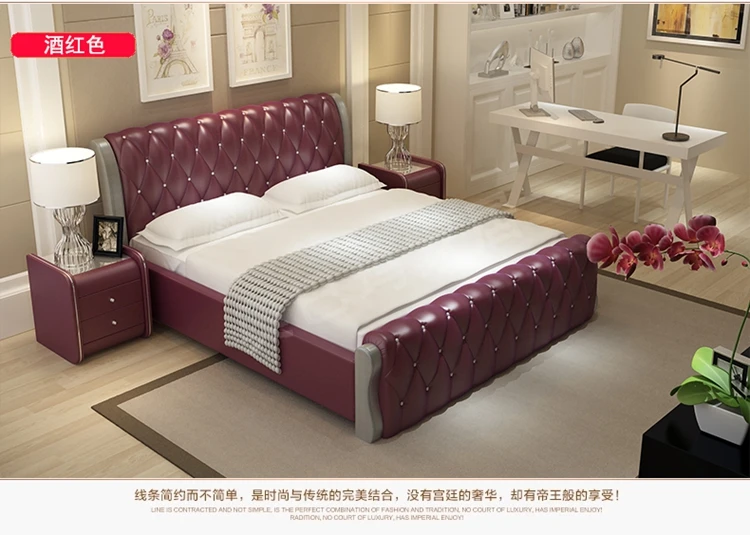 Modern Bedroom Furniture Double Size Queen Size Bed With