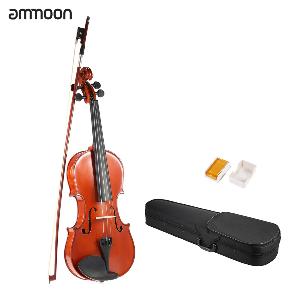 ammoon 4/4 Full Size Violin Fiddle Solid Wood Antique Violin Fiddle