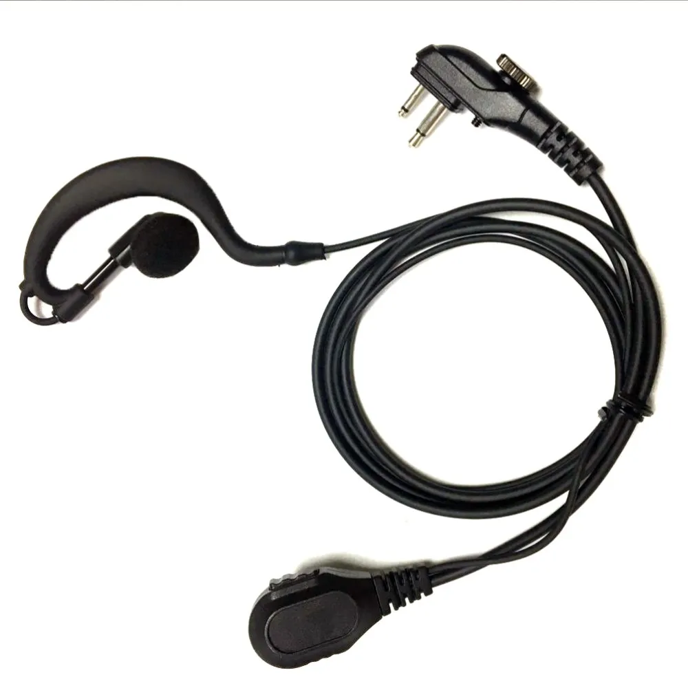 Black C-type Walkie Talkie Earpiece PTT MIC for Hytera TC-700 TC-610 TC-510 Radio (2)