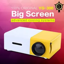 AAO YG300 YG310 LEDโปรเจคเตอร์แบบพกพา400-600LM 3.5มิลลิเมตรเสียง320×240พิกเซลYG-300 HDMI USBมินิโปรเจคเตอร์Home Mediaเครื่องเล่น