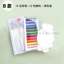 Дизайн ногтей 12 цветов oumaxi УФ-гель для ногтей, Гель-лак держатель блюдо, 15 шт. акриловая кисть для ногтей Карандаш, набор для рисования ногтей