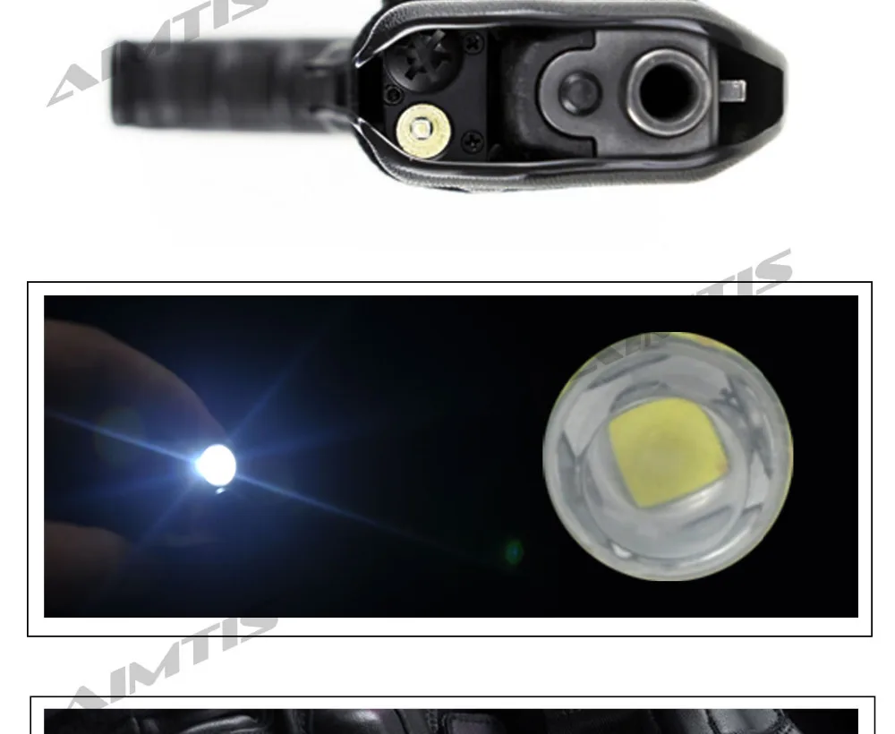 Caça para Glock Luz à Prova de Choque Tático Pistola Mini Lanterna Led Militar Ultra Compacto Arma 17 18c Xc1 Luz 8 Luzes de armas