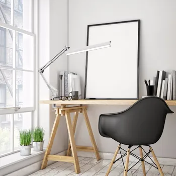 

USB Power LED Desk Lamp with Clip 3 Level Dimmer Drafting Table Light Long Arm Architect Study Lamp Eye-caring A16