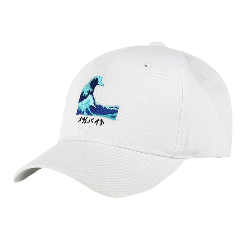 Альпинистская Кепка морская волна вышитая хлопковая шляпа Головной убор Спортивная одежда для улицы с регулируемой застежкой сзади для женщин и мужчин