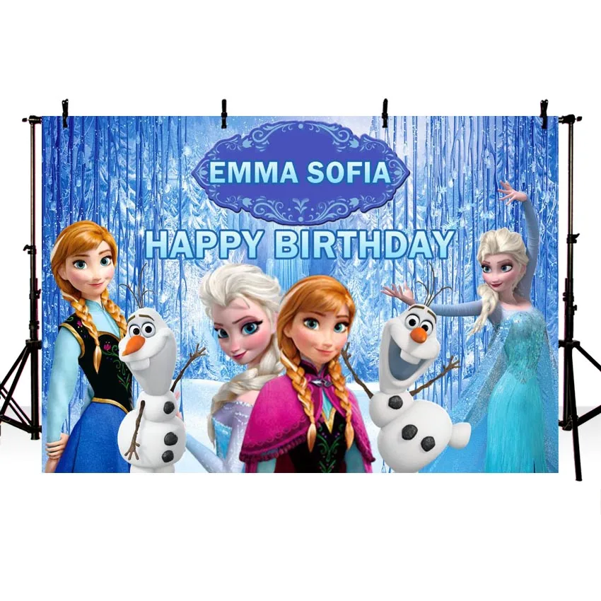 

MEHOFOTO Photo Backdrops Newborn Baby Shower Birthday Party Frozen Wall Decoration Princess Elsa Anna Background Photography