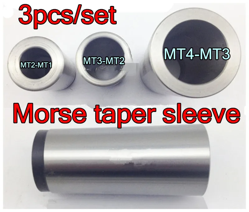 

3pcs/set MT4-MT3+MT3-MT2+MT2-MT1 Morse taper sleeve the middle sleeve The lathe tool Free shipping