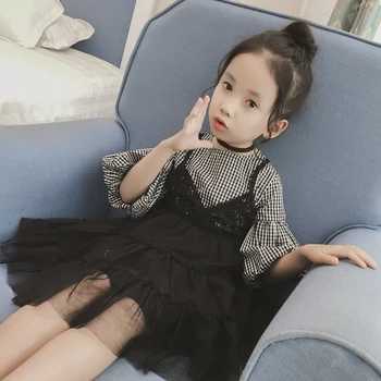 

Spring Summer Children's Wear Children's Girls Dress Net Yarn Princess Dress Girl Spring Dress