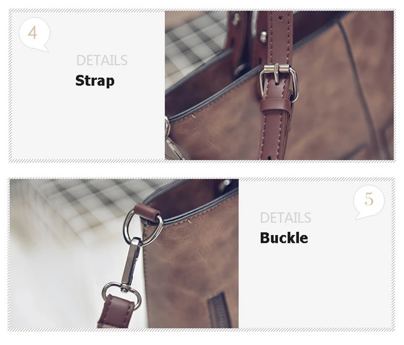 Women Shoulder Bag Vintage PU Leather Casual Totes Female Daily Shopping Bags Luxury Designer Ladies Handbag Dames Tassen SS0375 (14)