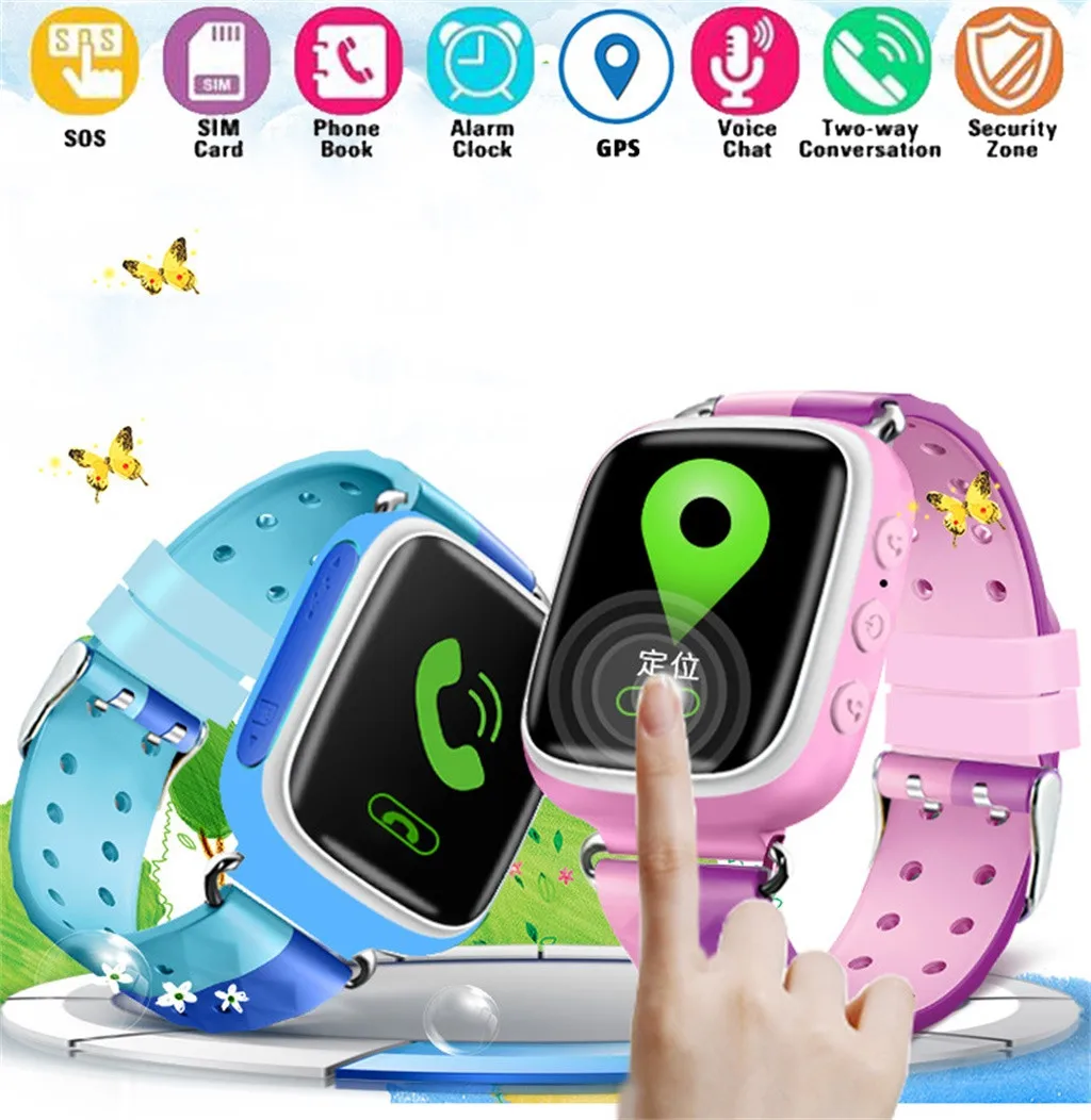 

Q80 Anti-lost Childred smart wristband Kids Smart Watch Bracelet SOS Call GPS LBS SIM Alarm GIFT Location Device Tracker#20 9.5