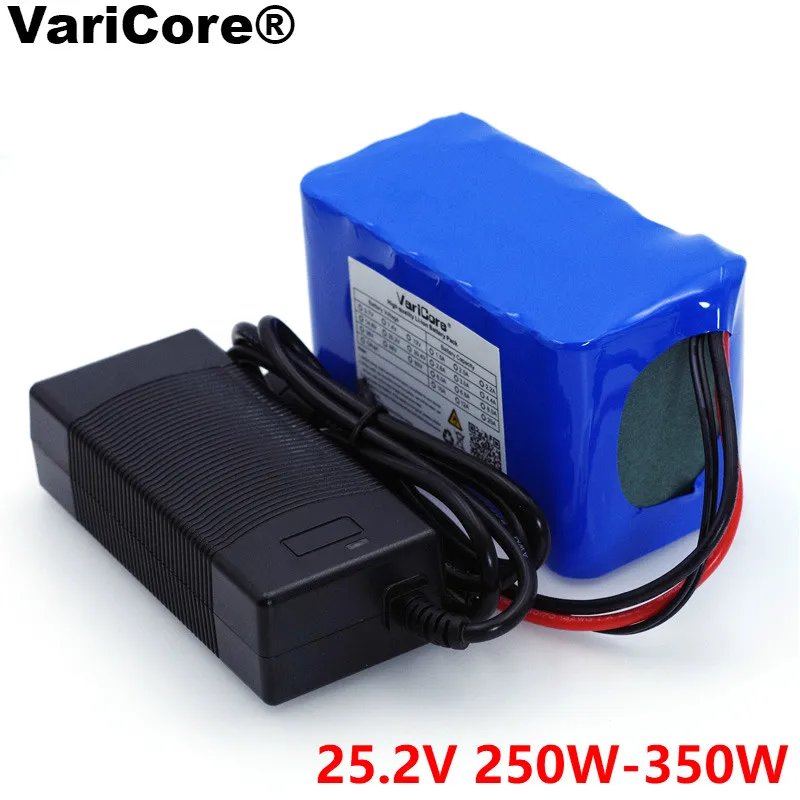 VariCore 24V 6s 4A 6A 8A 10A 18650 аккумулятор 25,2 V 12Ah литий-ионный аккумулятор для велосипеда 350W E велосипед 250W мотор+ зарядное устройство