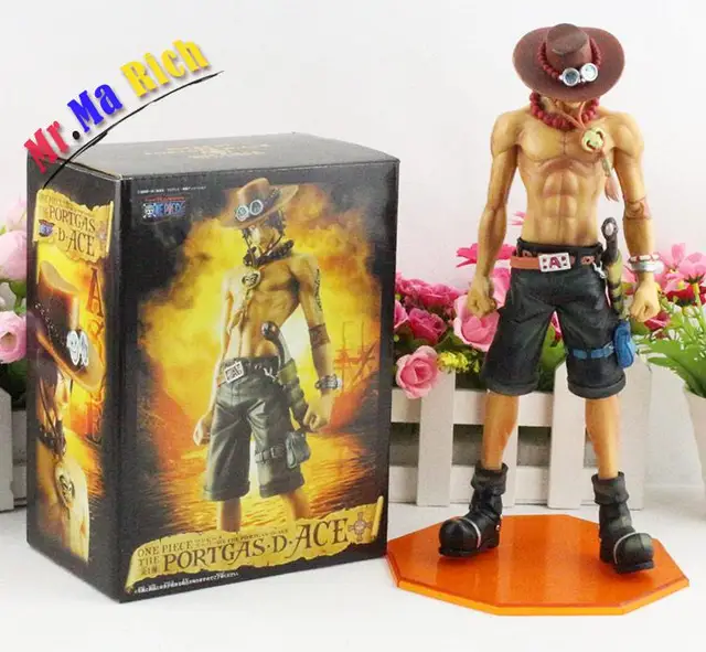 Best Offers Anime One Piece Action Figure Ace  Figure Fire Fist Portgas D Ace Pvc Action Toy Figures Collection Model Toys 26cm