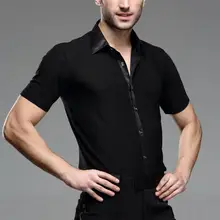 Мужская рубашка для латинских танцев для взрослых мужские рубашки Одежда для латинских танцев Современный Танец Румба ча-ча Самба джив бальная рубашка