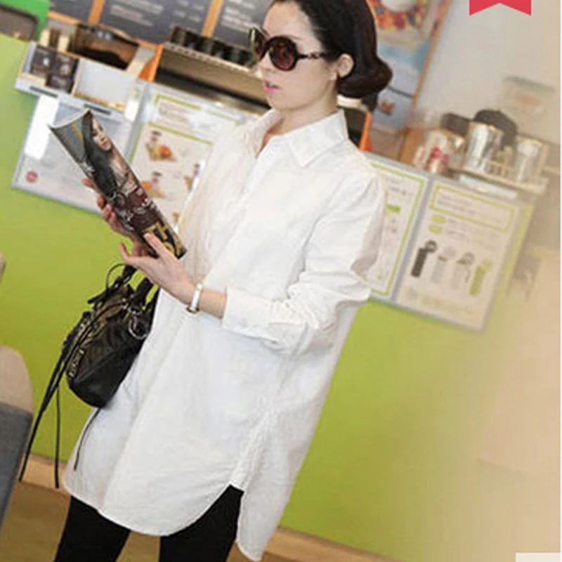 

Women Blouses White Tops 2018 Woman Clothes long sleeve shirt casual blusas feminino vetement femme Plus Size 4XL XXXXL