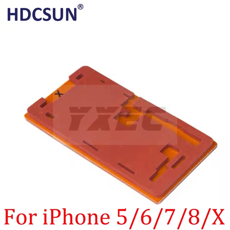 

HDCSUN lamination mat pad for iphone X 8 7 6s 6 Plus 5 5S 5C front glass with frame laminating machine mold Silicone mats