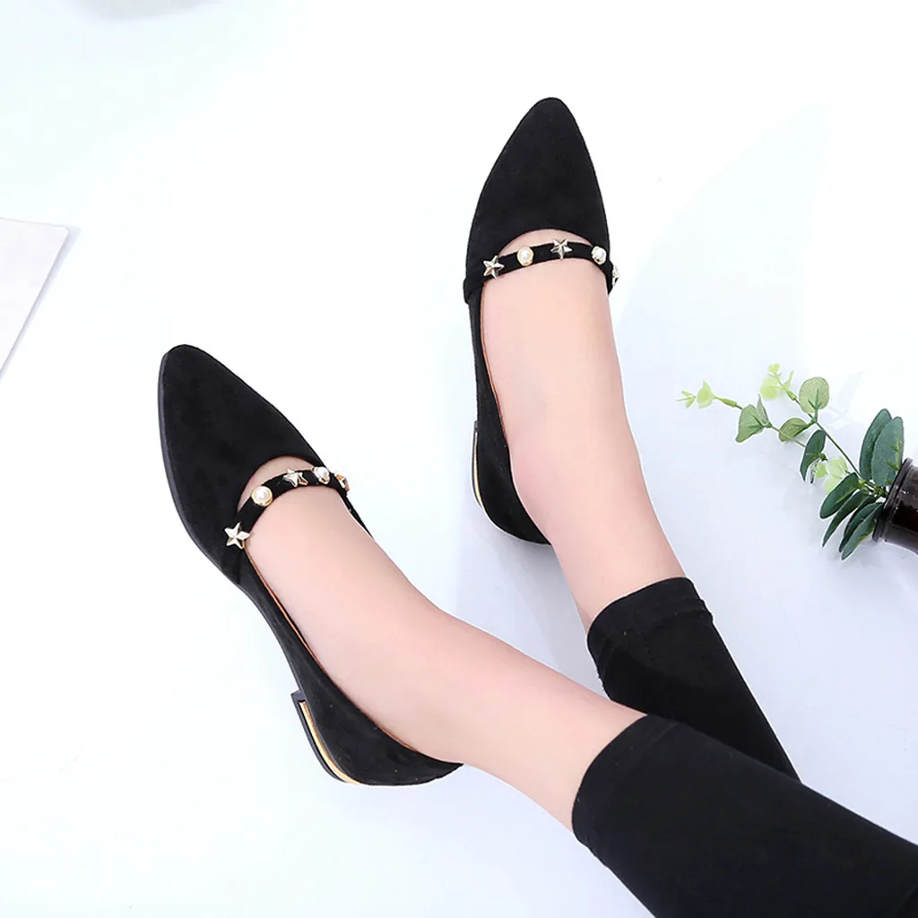 noir Des Chaussures Casual Pointues Femmes Zapatos Profonde Simples Bouche Sauvage rose Dames Beige Plates Peu Mujer Muqgew 16 qxXntaa