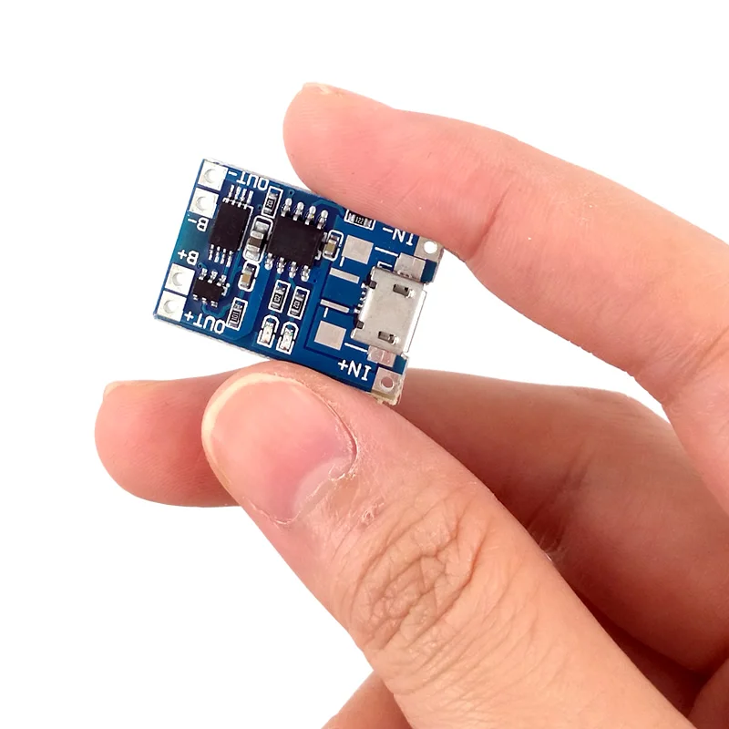 

5pcs Micro USB 5V 1A 18650 TP4056 Lithium Battery Charger Module Charging Board With Protection Dual Functions 1A Li-ion