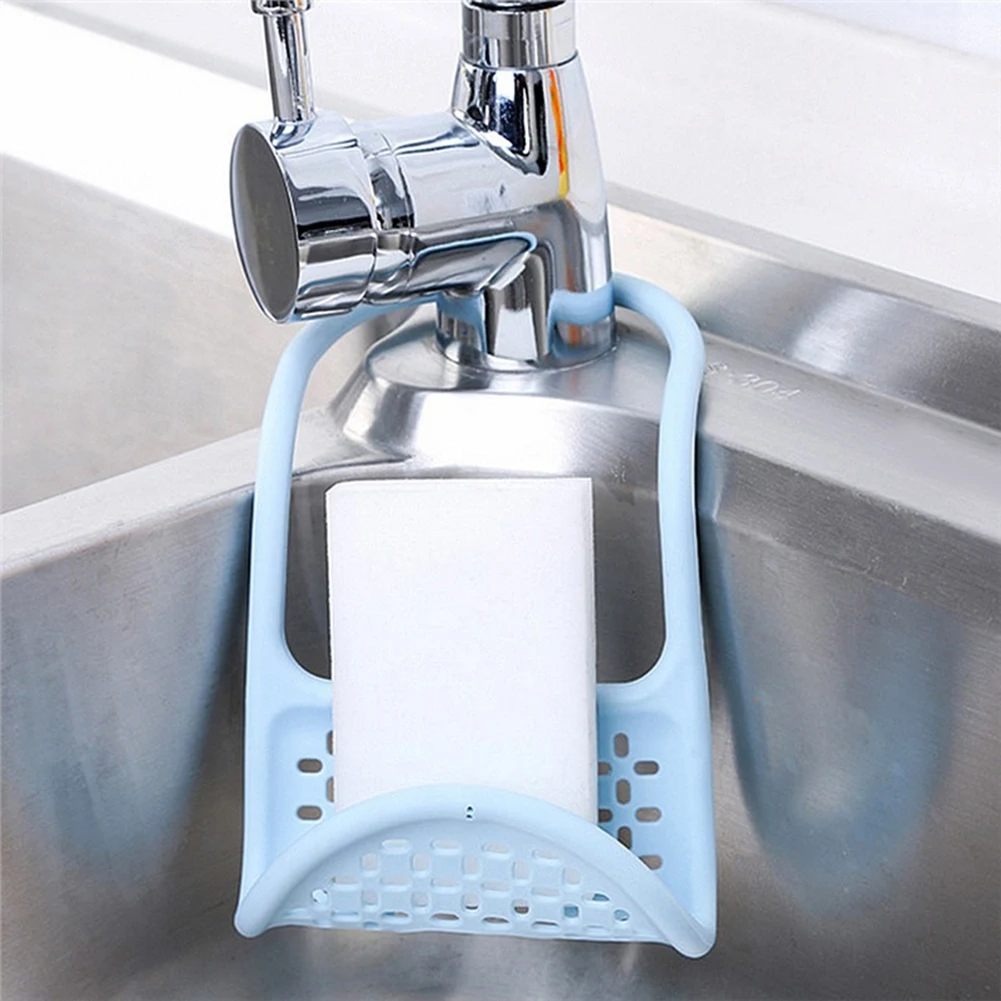 1pc Bendable Kitchen Sink Hanger Storage Holder Rack for Soap Sponges Scrubber Brush