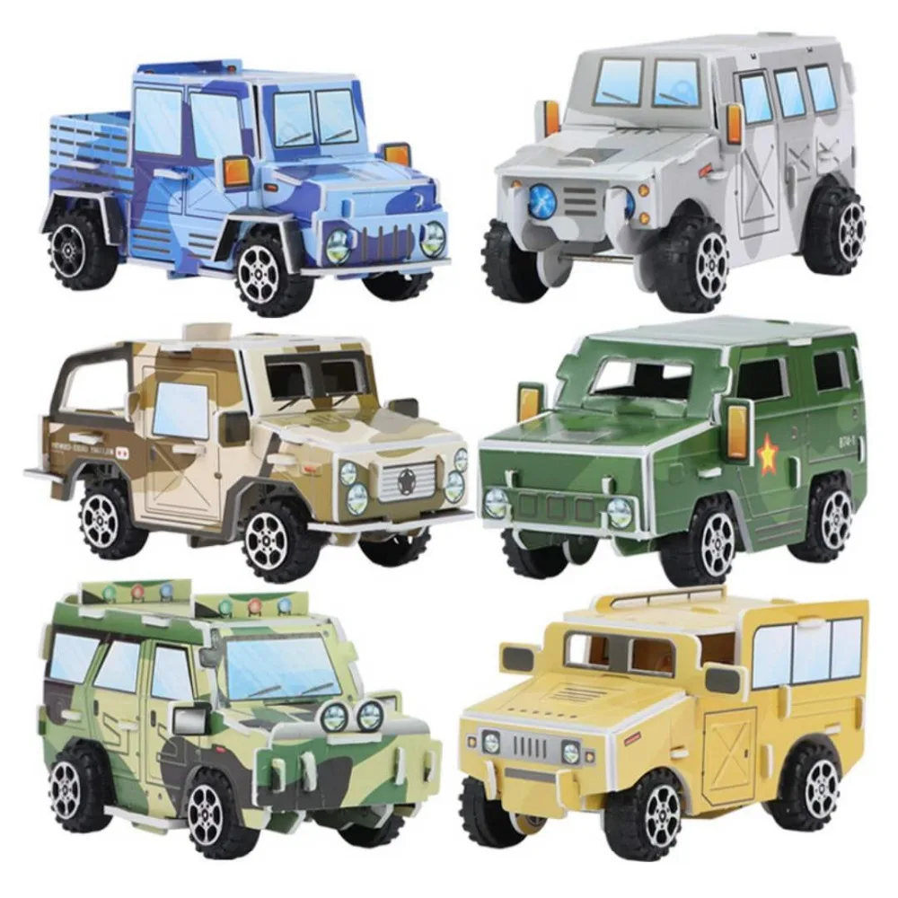 

3D Jeep paper stereoscopic model DIY puzzle kids learn growth game puzzles A gift for a child