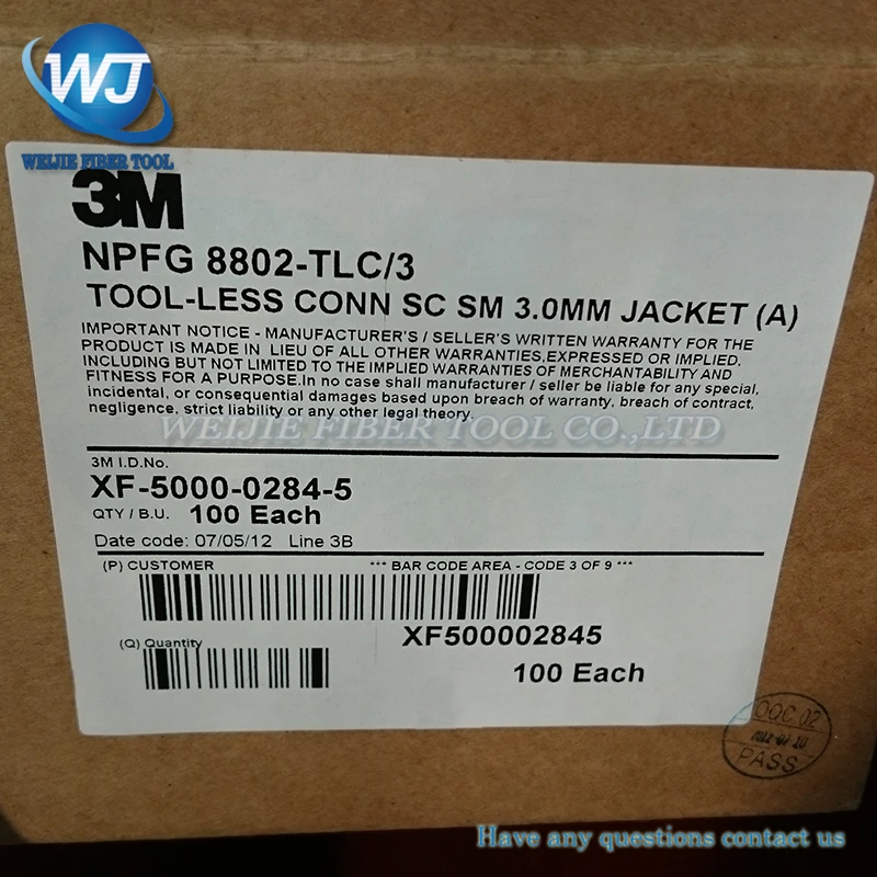 10 шт./лот 3 м 8802 волоконно-оптический разъем Fast/FTTH Быстрый Connector3M npfg 8802-TLC/3 сбн волокна быстро разъемы