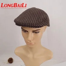 60 см большой головной убор полосатая Кепка шапки для мужчин козырек для отдыха мужские s кепка газетчика PB003