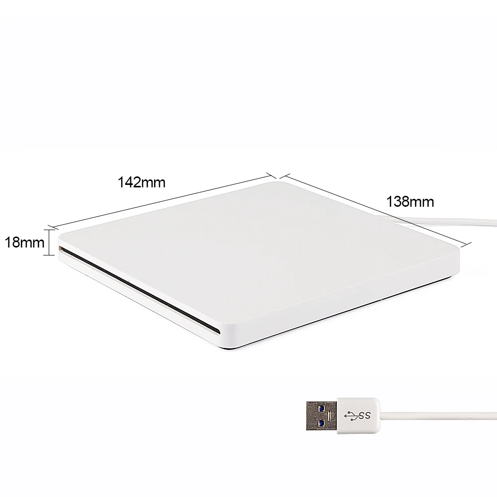  DeepFox Super Slim External Slot in DVD RW Enclosure USB 3.0 Case 9.5mm SATA Optical Drive For lapt