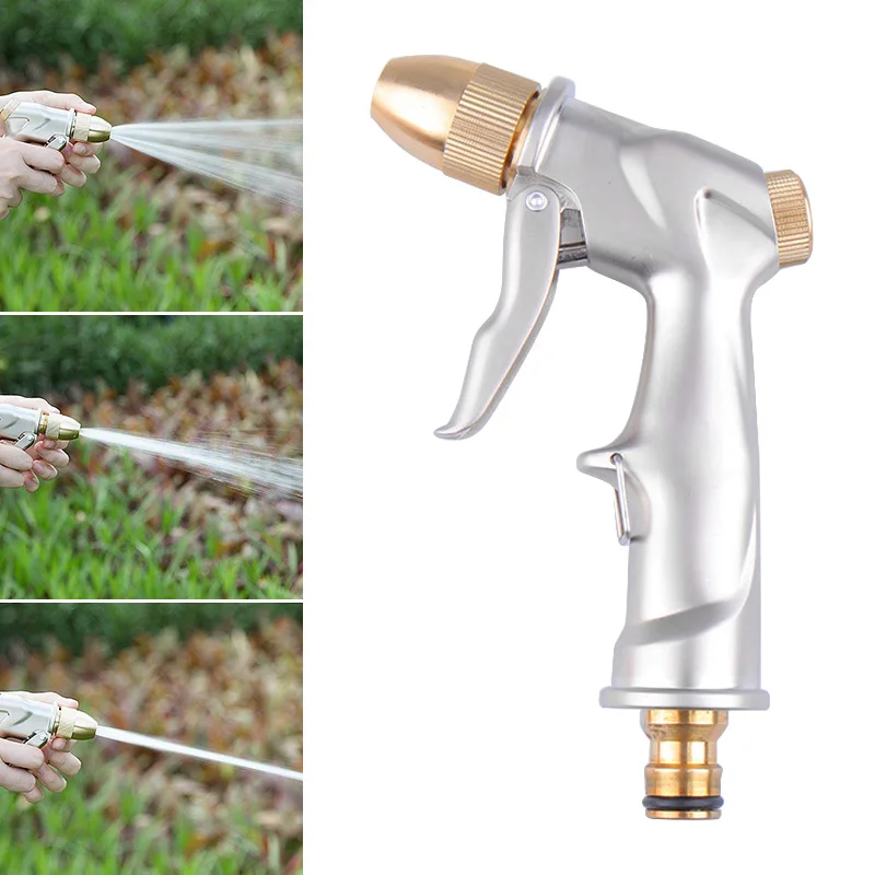 

'The Best' Garden Hose Nozzle Sprayer with Full Brass Nozzle Heavy Duty Zinc Alloy Handheld Water Nozzle 889