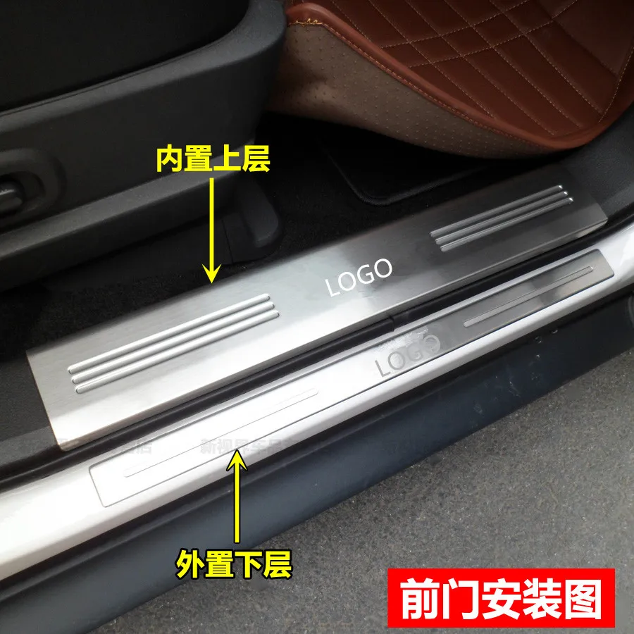 8 шт. новые накладки на пороги из нержавеющей стали для Ford Edge 2009 10 11 12 13 2014