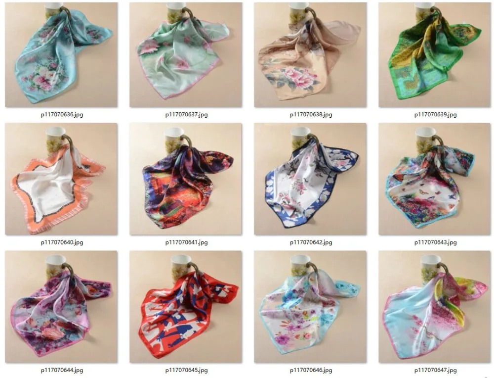 Великолепная шелк тутового шелкопряда многоцелевой женские квадратный шарф шарфы сумки accessorry#4038