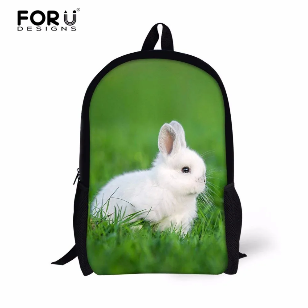 Милый рюкзак с кроликом FORUDESIGNS школьные ранцы для девочек Детский подростков