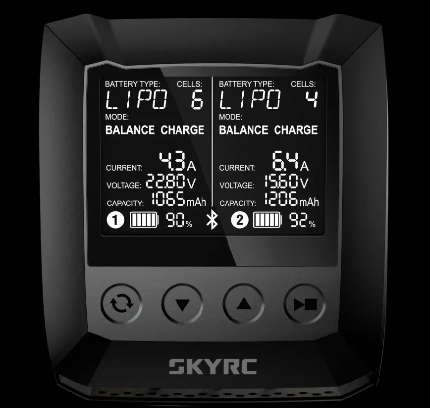 Carregador de Bateria Origina Nano 2x100w 15a Skyrc ac Bluetooth Inteligente Descarregador Apoio Skycharger App 100% b6 Duo
