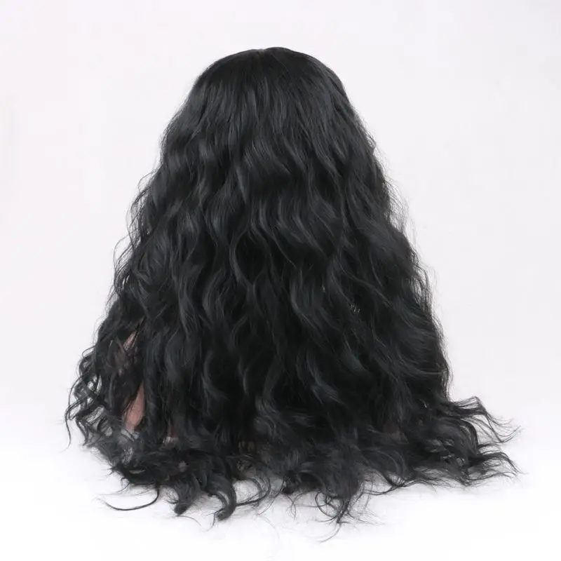 Luxury For Braiding Long Black Wig High Temperature Fiber 26 Inch 150% Density L Part Lace Front Synthetic Wigs For Women Luxury For Braiding Long Black Wig High Temperature Fiber 26 Inch 150% Density L Part Lace Front Synthetic Wigs For Women