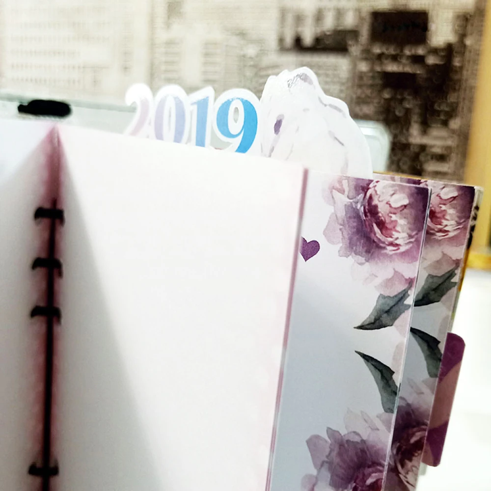 2019 Year Calendar Inner Page Notebook Index Paper Divider Pages Separator CO 