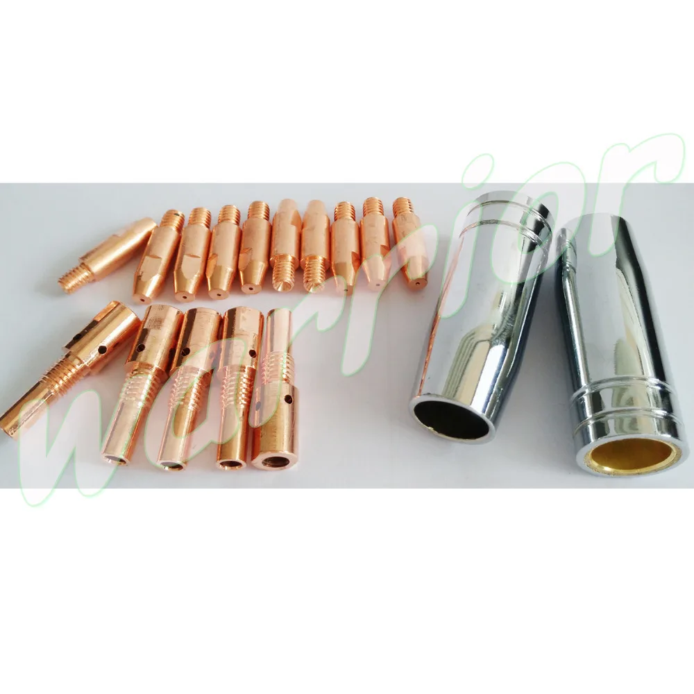 

17pcs Contact Tips Holder Nozzles Accessories Kit For MB 25AK MIG Welding Torch M6*28*1.2